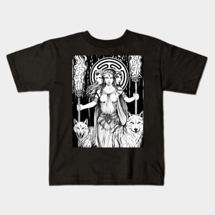 Hecate Goddess of Sorcery and Crossroads Kids T-Shirt